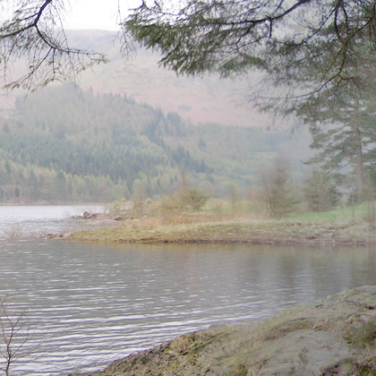 Down by some lake where we stopped