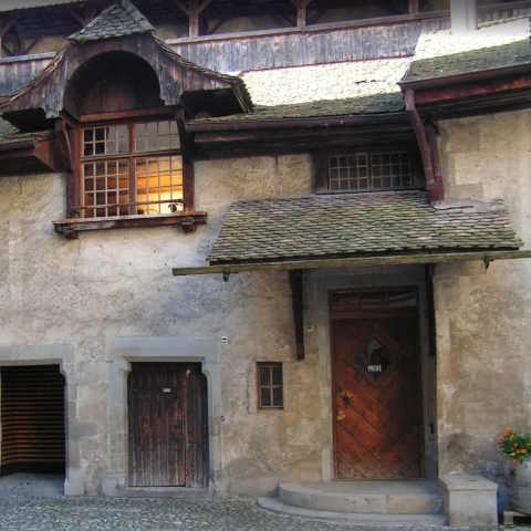 Coart yard in Chillon Castle