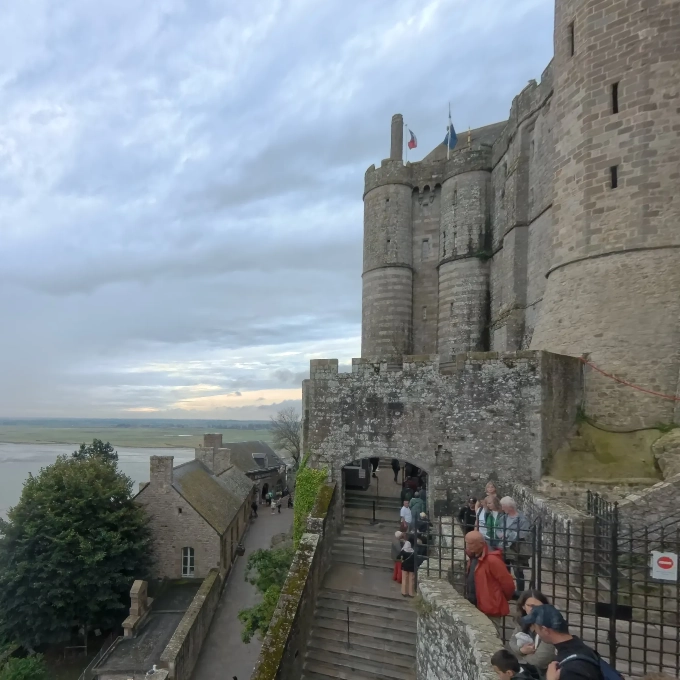 View of the cathedral at Mont Saint Michel
