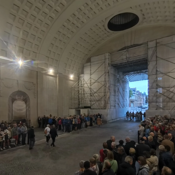 The last post played at 8PM inside Menin gate in Ypres on Sunday evening 8PM