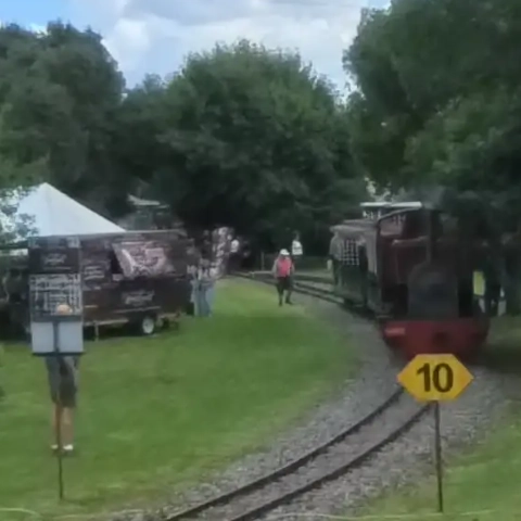 Running train at Maluti Military Fair - Sandstone Heritage Museum