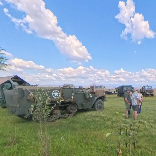 Miltary vehcles at Maluti Military Fair - Sandstone Heritage Museum